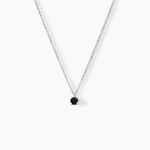 Collier Lylwenn Argent Blanc Oxyde De Zirconium Noir - Colliers fantaisie Femme | Histoire d&rsquo;Or