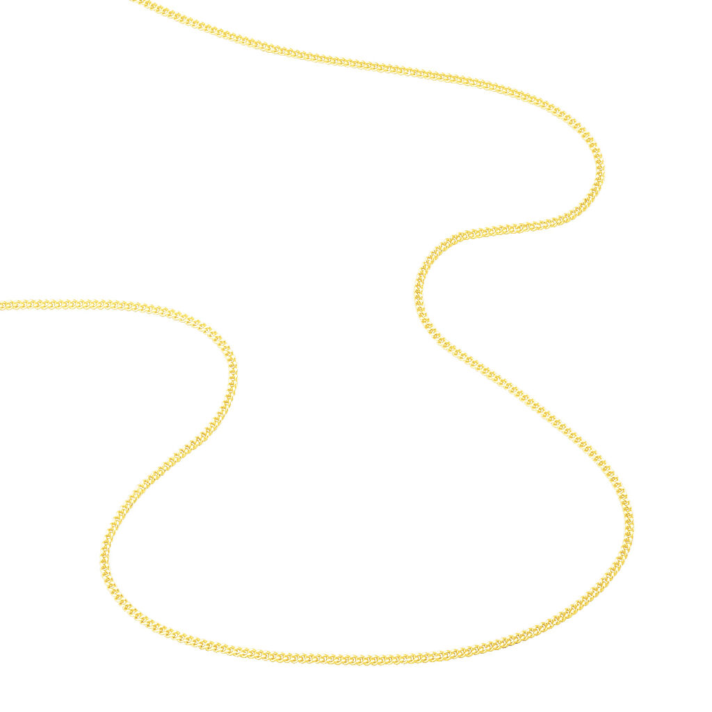 Cha&icirc;ne Ixia Maille Gourmette Diamantee Or Jaune - Chaines Famille | Histoire d&rsquo;Or