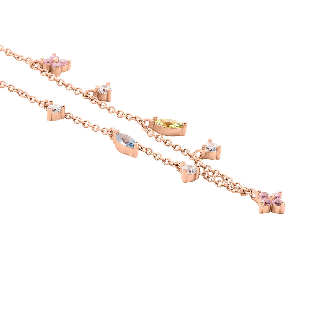 Collier Nimbe Argent Rose Oxyde De Zirconium - Colliers Femme | Histoire d&rsquo;Or