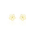 Boucles D'oreilles Puces Philine Fleur Or Jaune - Clous d'oreilles Famille | Histoire d&rsquo;Or