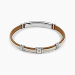 Bracelet Cuir De Vache Marron - Bracelets cordon Homme | Histoire d&rsquo;Or