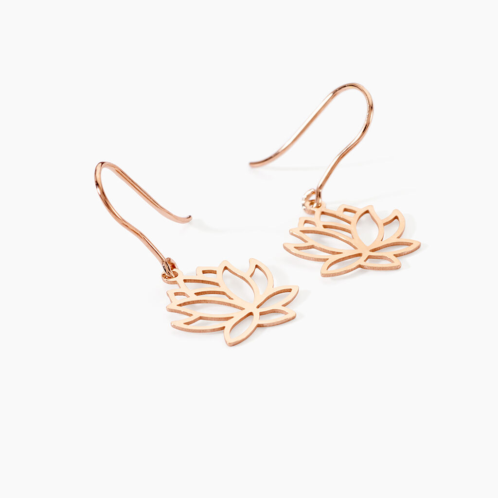 Boucles D'oreilles Pendantes Rosita Argent Rose - Boucles d'oreilles fantaisie Femme | Histoire d&rsquo;Or