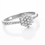 Bague Garoune Argent Blanc Oxyde De Zirconium - Bagues avec pierre Femme | Histoire d&rsquo;Or