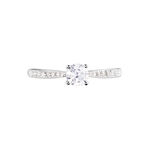 Bague Solitaire Hemera Or Blanc Diamant - Bagues solitaires Femme | Histoire d&rsquo;Or