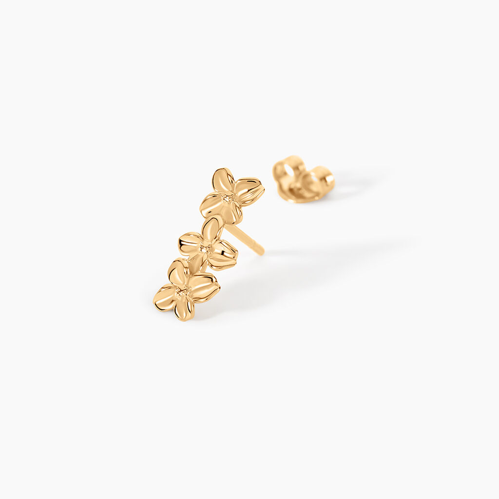 Boucles D'Oreilles Puces Selva Plaqu&eacute; Or Jaune - Boucles d'oreilles fantaisie Femme | Histoire d&rsquo;Or