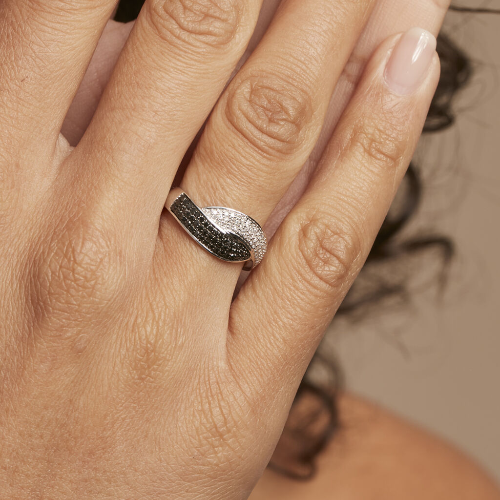 Bague Oia Or Blanc Diamant - Bagues avec pierre Femme | Histoire d’Or