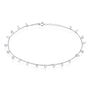 Chaîne De Cheville Carolaine Argent Blanc Oxyde De Zirconium