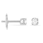Boucles D'oreilles Or Blanc Victoria Puces Diamants - Clous d'oreilles Femme | Histoire d&rsquo;Or