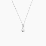 Collier Shaeen Or Blanc Diamant - Colliers Femme | Histoire d&rsquo;Or