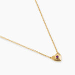 Collier Beileag Argent Dor&eacute; A L'Or 750/1000 Am&eacute;thyste - Colliers pierre Femme | Histoire d&rsquo;Or