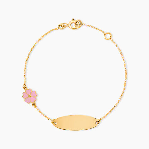 Bracelet Identit&eacute; Gaspardine Maille For&ccedil;at Or Jaune - Bracelets Communion Enfant | Histoire d&rsquo;Or