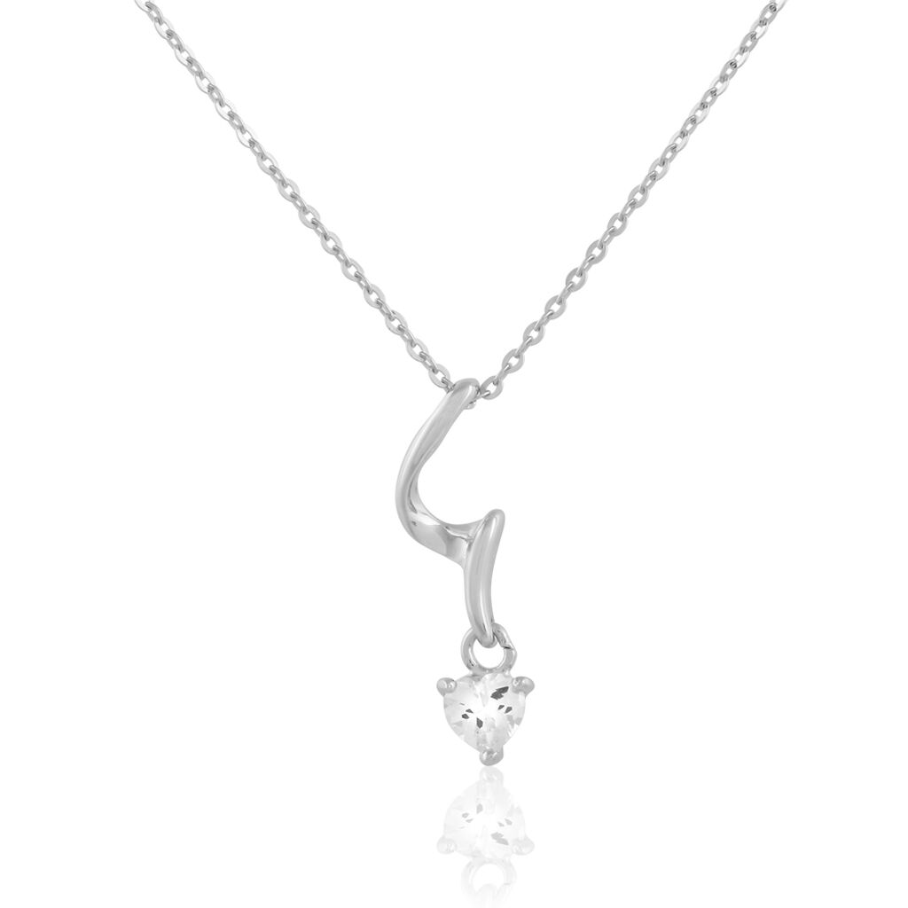 Collier Amayes Argent Blanc Oxyde De Zirconium - Colliers fantaisie Femme | Histoire d’Or