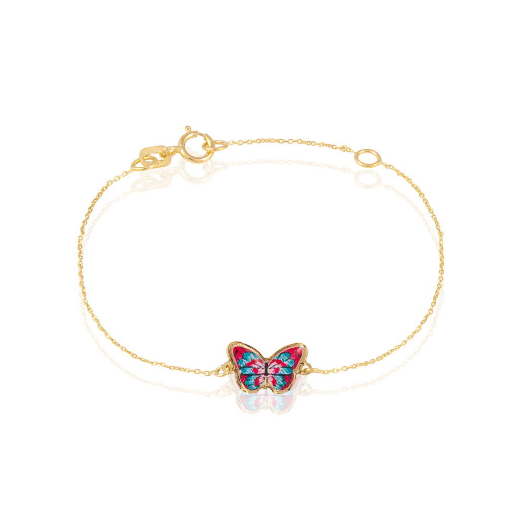 bracelet sulivia papillon or jaune