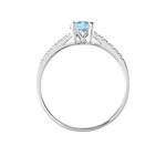 Bague Or Blanc Manon Topaze Oxydes De Zirconium - Bagues solitaires Femme | Histoire d&rsquo;Or