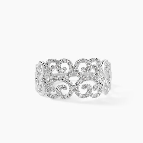 Bague Arabesque Or Blanc Diamant - Bagues avec pierre Femme | Histoire d&rsquo;Or