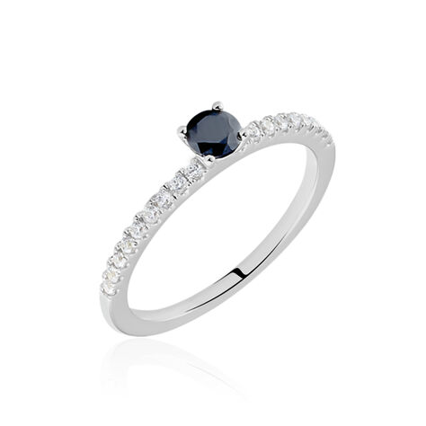 Bague Solitaire Argent Blanc Quitteri Oxyde De Zirconium - Bagues solitaires Femme | Histoire d’Or