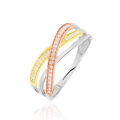 Bague Sabera Or Tricolore Diamant - Bagues avec pierre Femme | Histoire d’Or