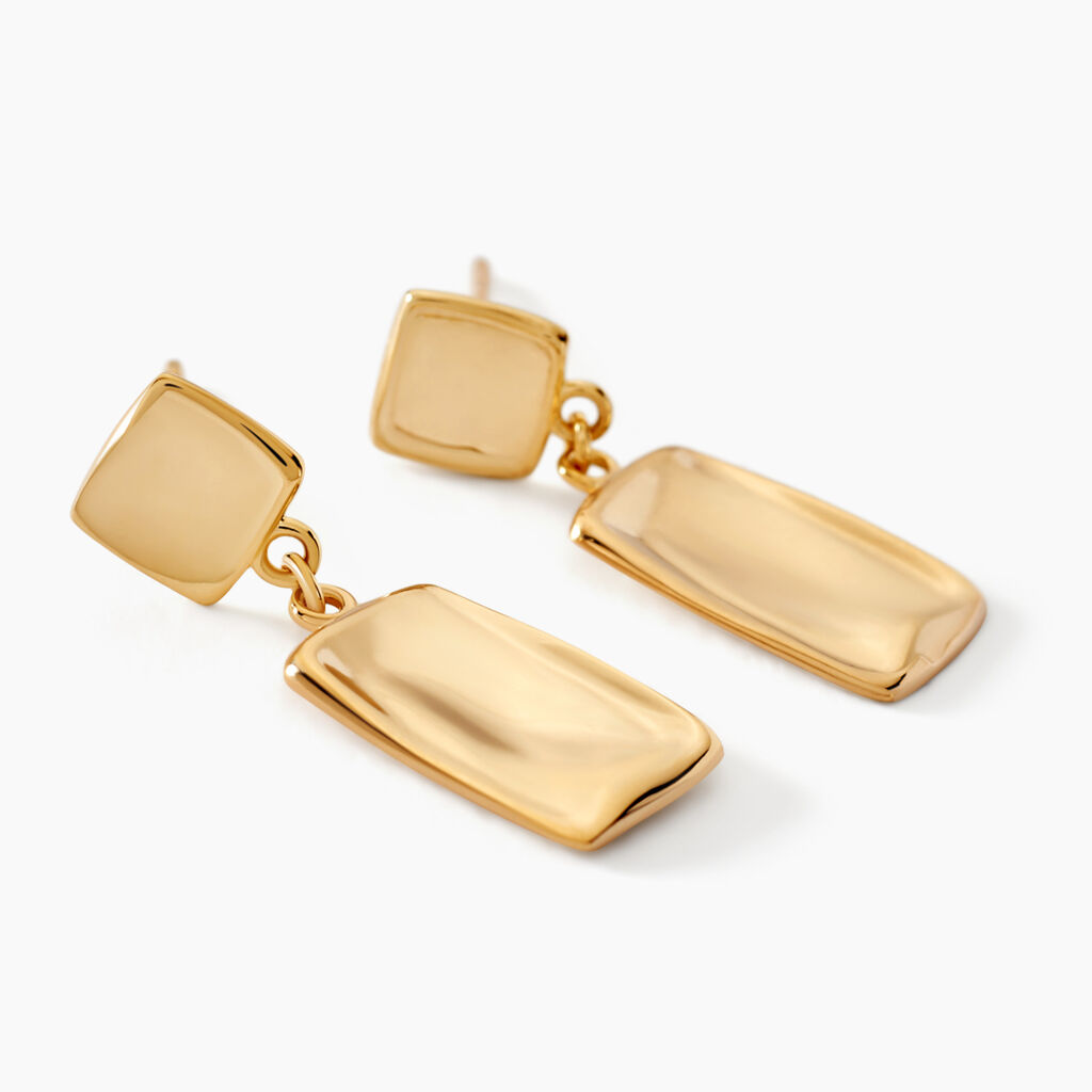 Boucles D'oreilles Pendantes Organica Or Jaune - Boucles d'oreilles pendantes Femme | Histoire d’Or