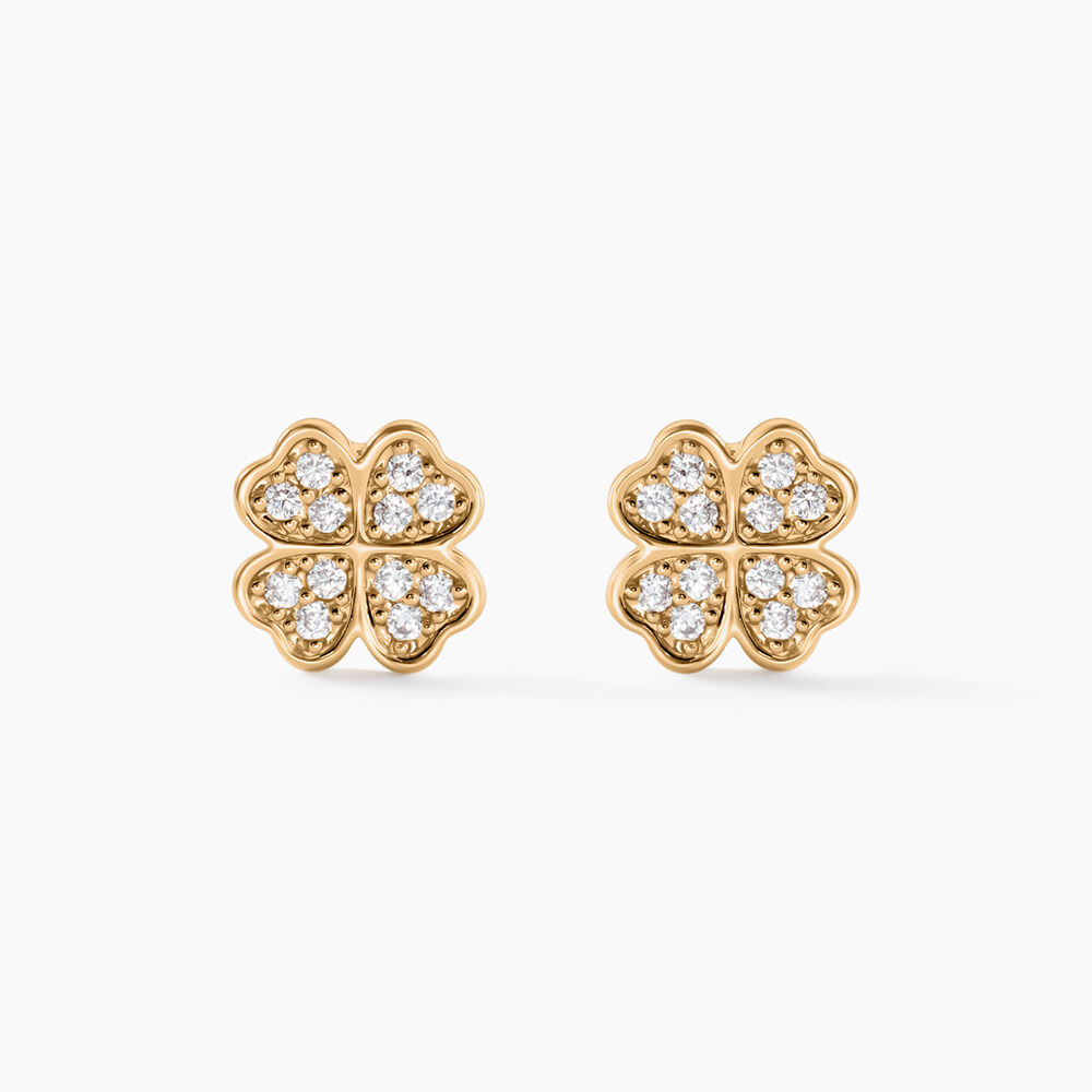 Ensemble Bijoux Trèfle à Quatre Feuilles Pour Femme – Collier, Bracelet, Boucles, Bague – En Acier Plaqué Or - 2