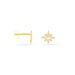 Boucles D'oreilles Puces Terry Or Jaune Calcedoine Et Oxyde - Clous d'oreilles Femme | Histoire d’Or