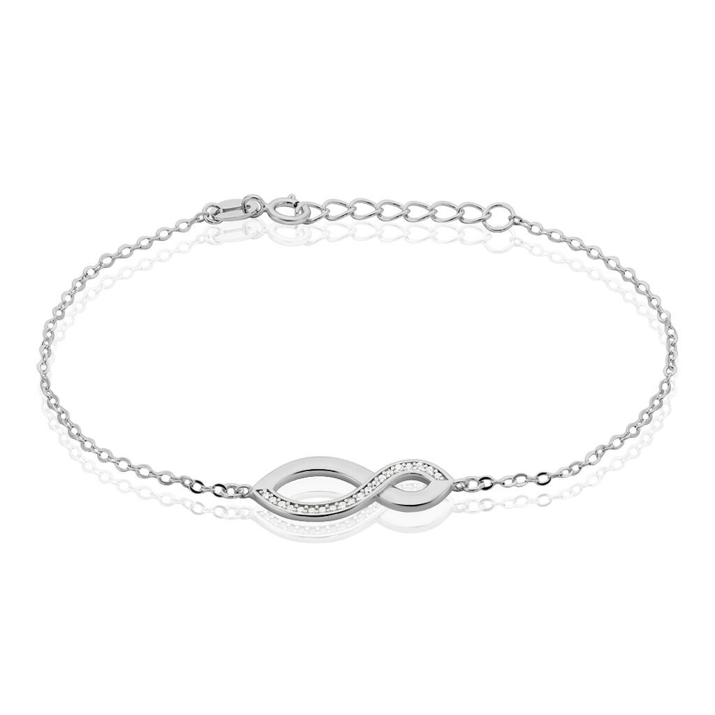 Bracelet Odile Argent Blanc Oxyde De Zirconium - F&ecirc;te des m&egrave;res Femme | Histoire d&rsquo;Or