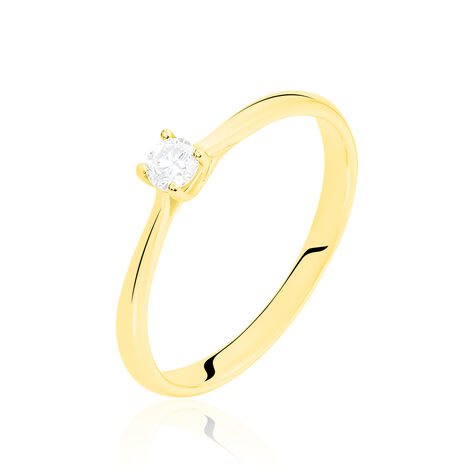 Bague Solitaire Victoria Or Jaune Diamant - Bagues solitaires Femme | Histoire d&rsquo;Or