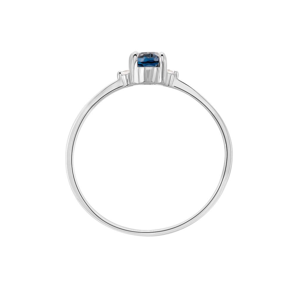 Bague Janah Or Blanc Topaze Et Oxyde De Zirconium - Bagues solitaires Femme | Histoire d&rsquo;Or