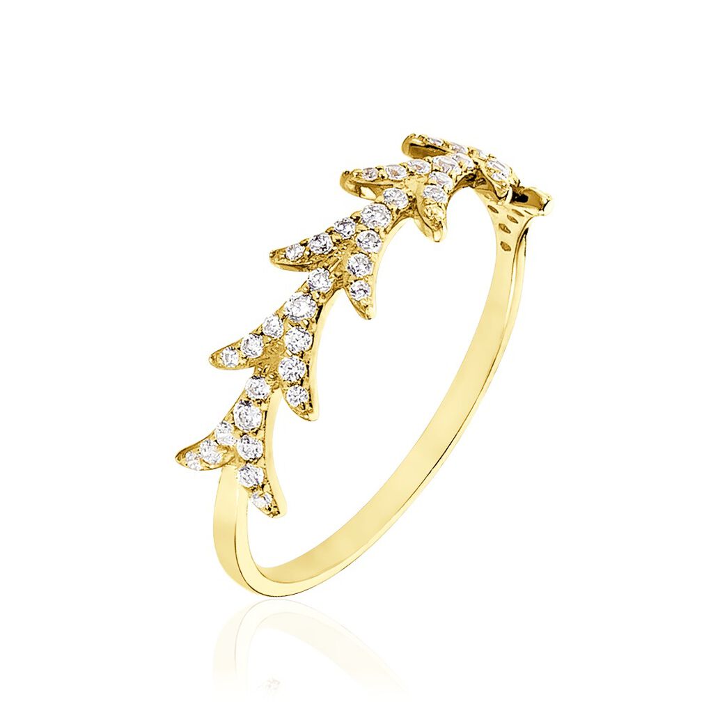 Bague Ligeia Or Jaune Oxyde De Zirconium - Bagues avec pierre Femme | Histoire d&rsquo;Or