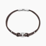 Bracelet Fabrice Acier Blanc - Bracelets cordon Homme | Histoire d&rsquo;Or