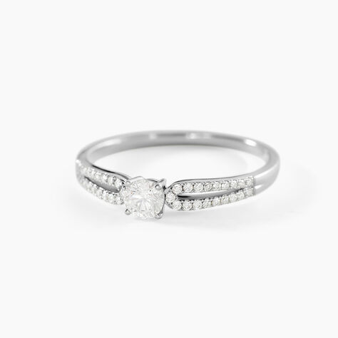 Bague Solitaire Katalina Or Blanc Diamant - Bagues solitaires Femme | Histoire d&rsquo;Or