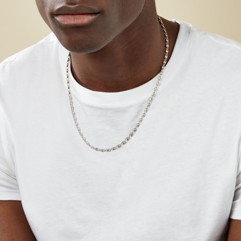 Collier Carrus Argent Blanc - Chaines Homme | Histoire d’Or
