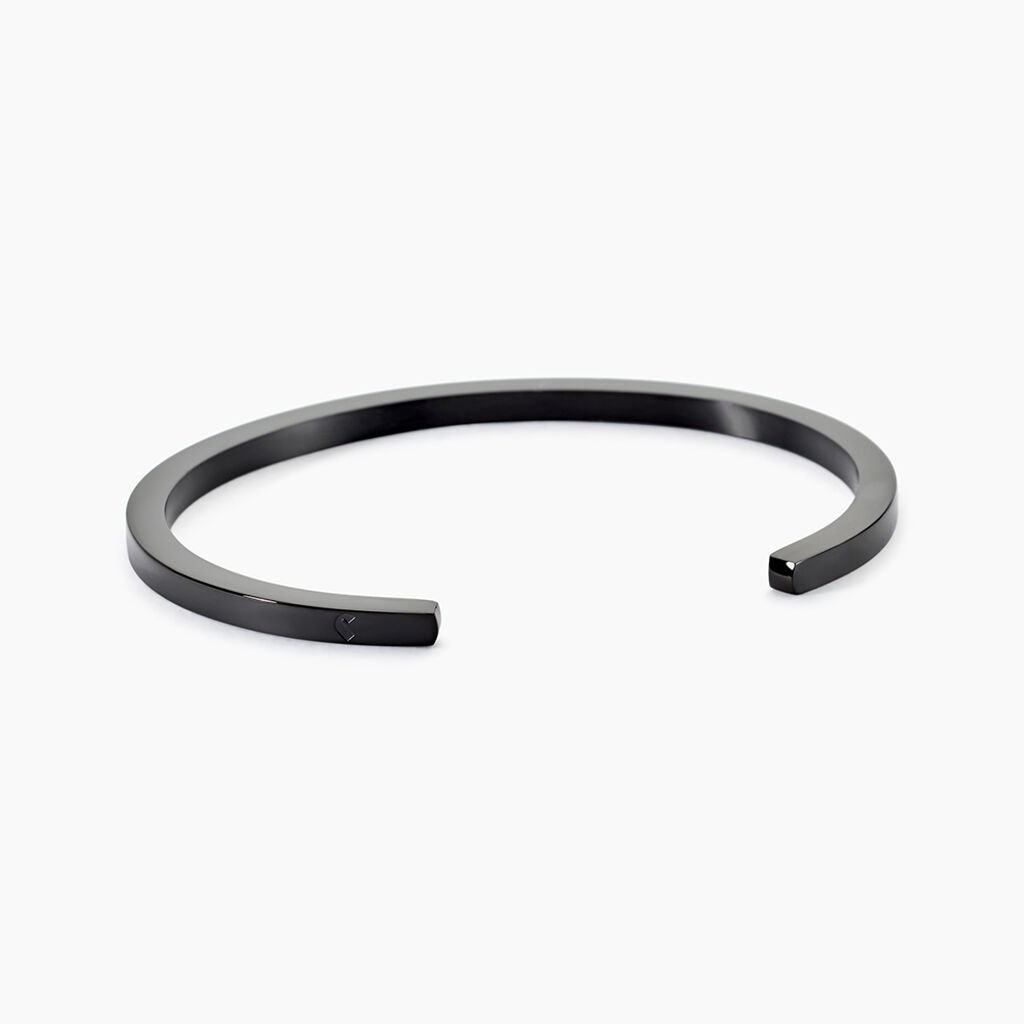 Jonc Jourdan Teno Acier Noir - Bracelets joncs Homme | Histoire d’Or