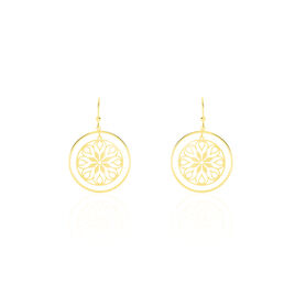 Boucles D'oreilles Pendantes Rosace Or Jaune - Boucles d'oreilles pendantes Femme | Histoire d’Or