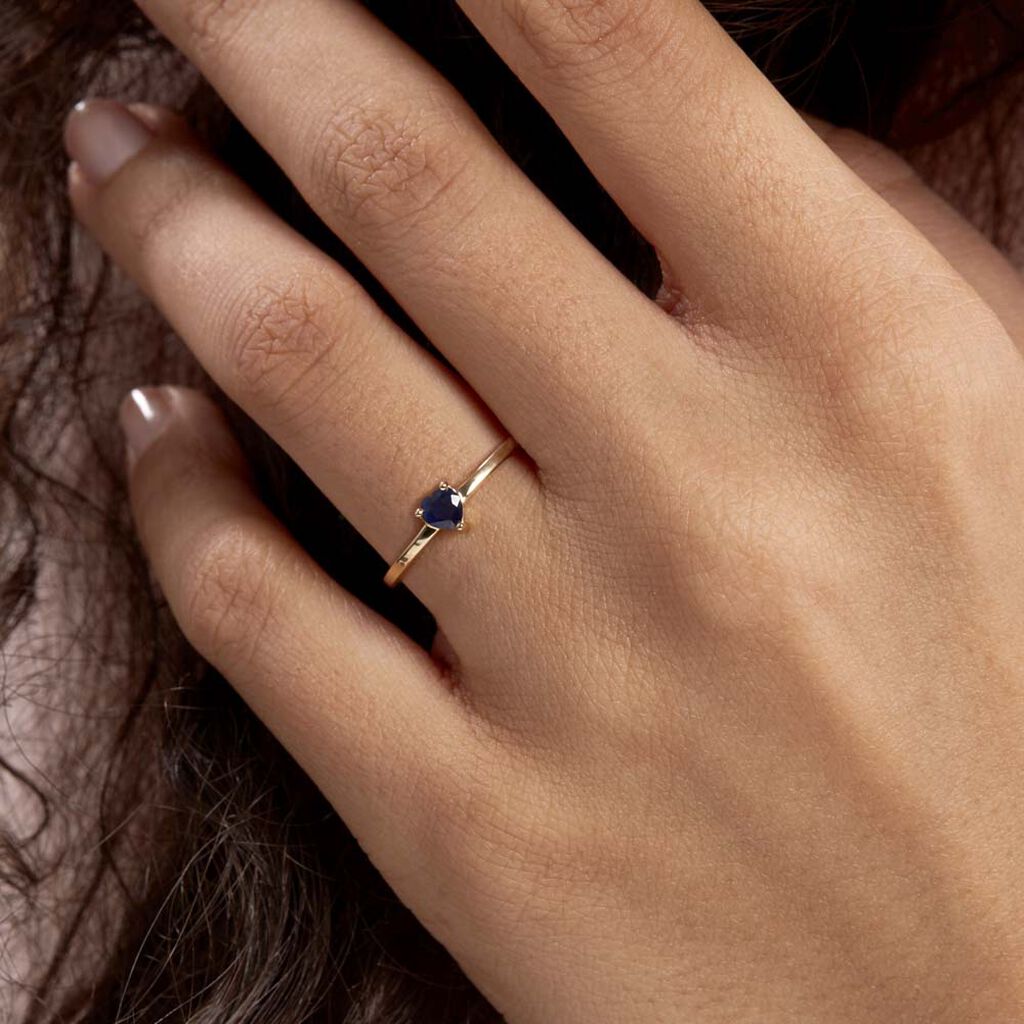 Bague Lissounia Or Jaune Saphir - Bagues solitaires Femme | Histoire d’Or