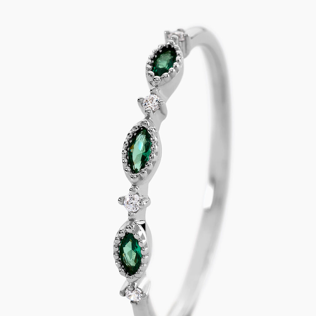 Bague Eva Argent Blanc Oxyde De Zirconium - Bagues avec pierre Femme | Histoire d&rsquo;Or