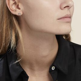 Boucles D'oreilles Puces Plaqué Or Jacinth Oxyde De Zirconium - Boucles d'oreilles fantaisie Femme | Histoire d’Or