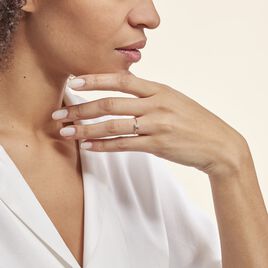 Bague Solitaire Moera Or Blanc Oxyde De Zirconium - Bagues solitaires Femme | Histoire d’Or
