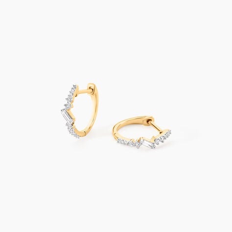 Créoles Joy Or Jaune Diamant - Boucles d'oreilles créoles Femme | Histoire d’Or