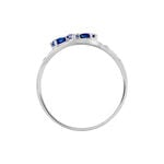 Bague Orchidee Or Blanc Saphir Diamant - Bagues avec pierre Femme | Histoire d&rsquo;Or