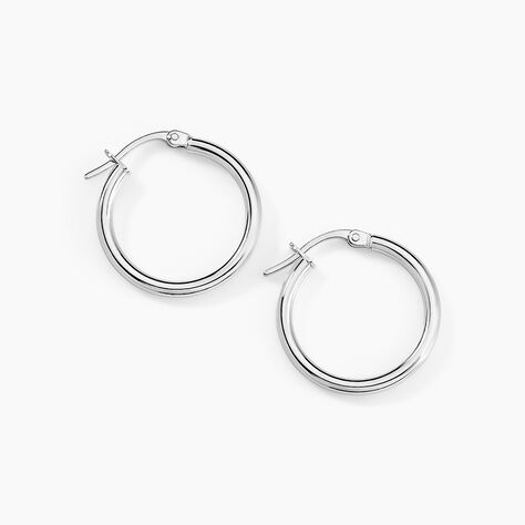 Créoles Verania Or Blanc - Boucles d'oreilles créoles Femme | Histoire d’Or