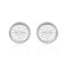 Boucles D'oreilles Puces Laetizia Celine Argent Blanc - Boucles d'oreilles fantaisie Femme | Histoire d’Or