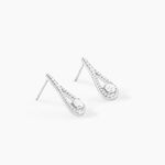Boucles D'oreilles Pendantes Antonietta Argent  Oxyde De Zirconium - Boucles d'oreilles fantaisie Femme | Histoire d&rsquo;Or