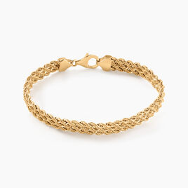 Bracelet Jerry Maille Corde 3 Rangs Or Jaune - Bracelets chaîne Femme | Histoire d’Or