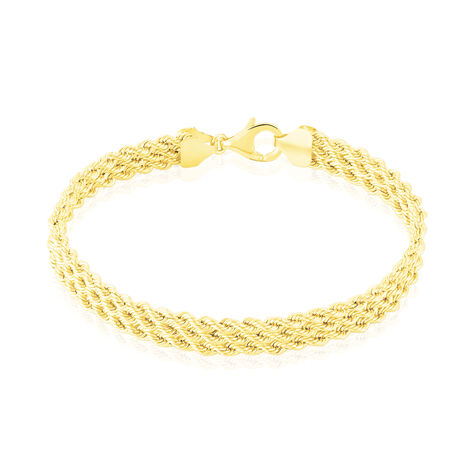 Bracelet Jerry Maille Corde 3 Rangs Or Jaune - Bracelets chaîne Femme | Histoire d’Or