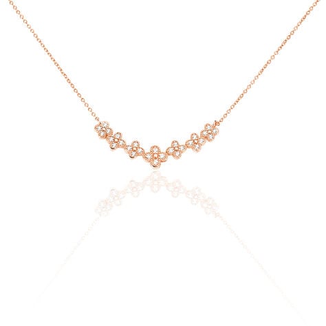 Collier Angellina Argent Rose Oxyde De Zirconium - Colliers fantaisie Femme | Histoire d’Or
