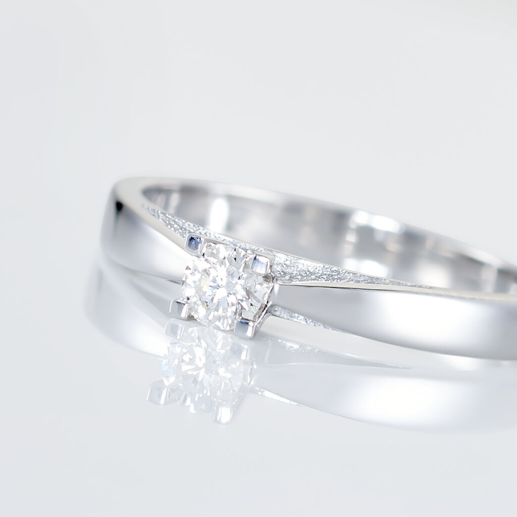 Bague Solitaire Tahyna Or Blanc Diamant - Bagues solitaires Femme | Histoire d’Or