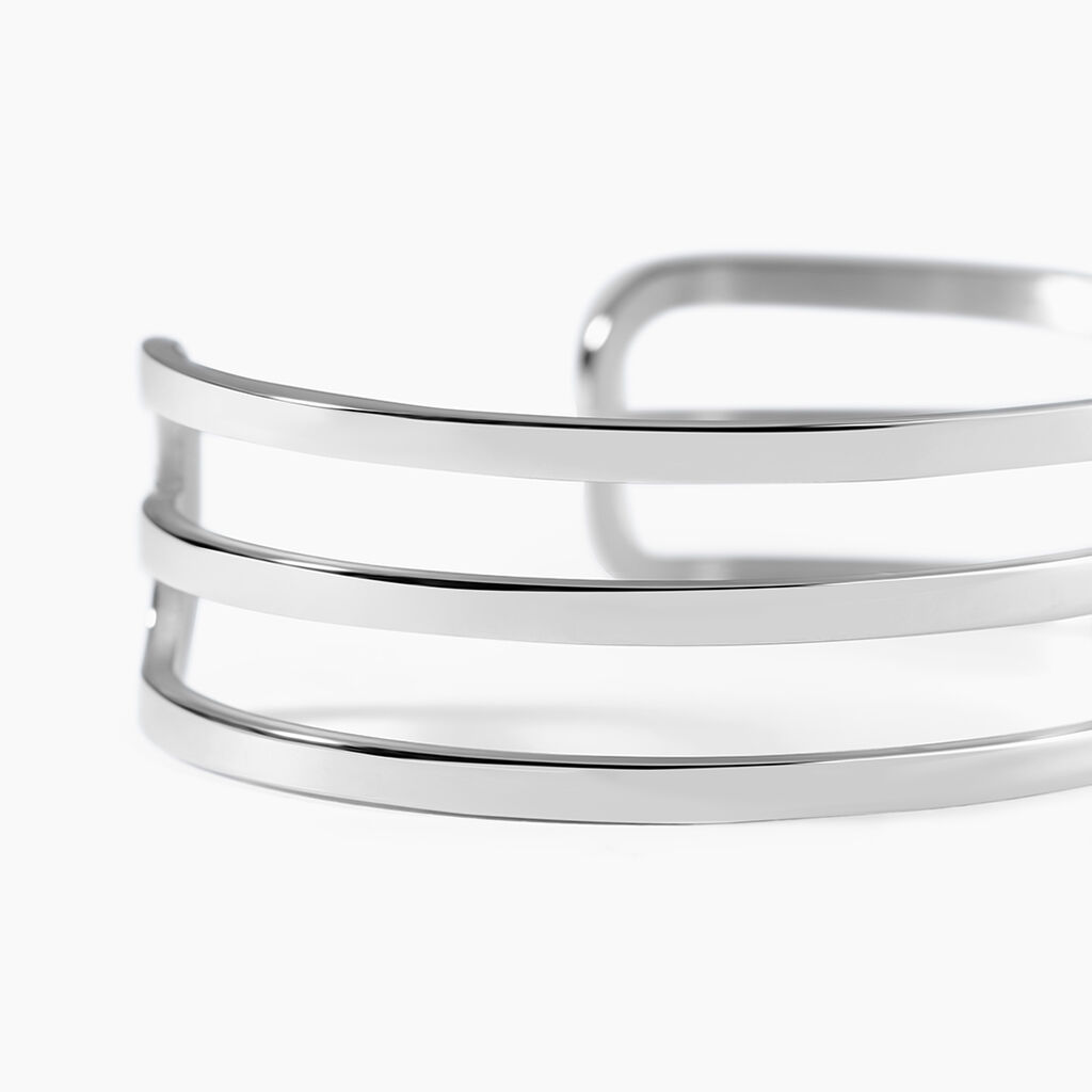 Bracelet Jonc Adel Acier Blanc - Bracelets joncs Femme | Histoire d&rsquo;Or