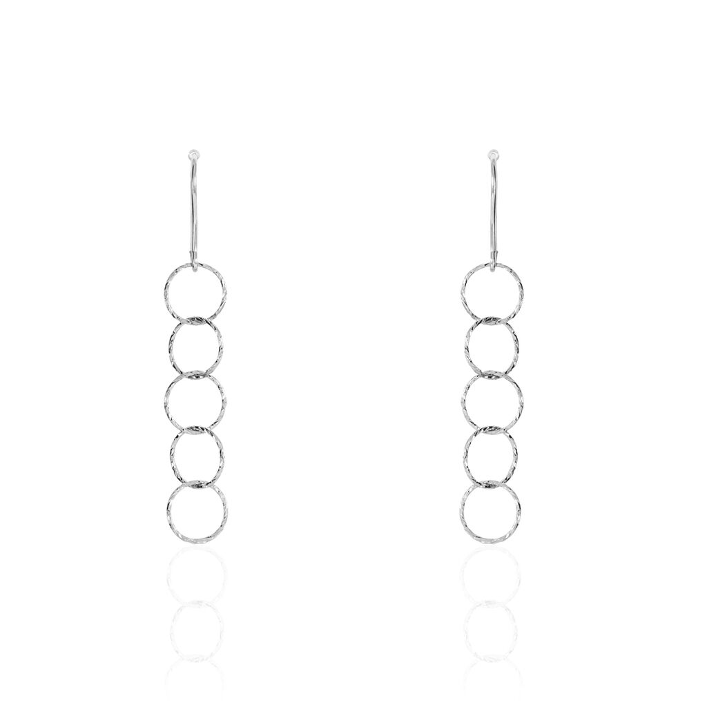 Boucles D'oreilles Pendantes Bulle Argent Blanc - Boucles d'oreilles fantaisie Femme | Histoire d’Or