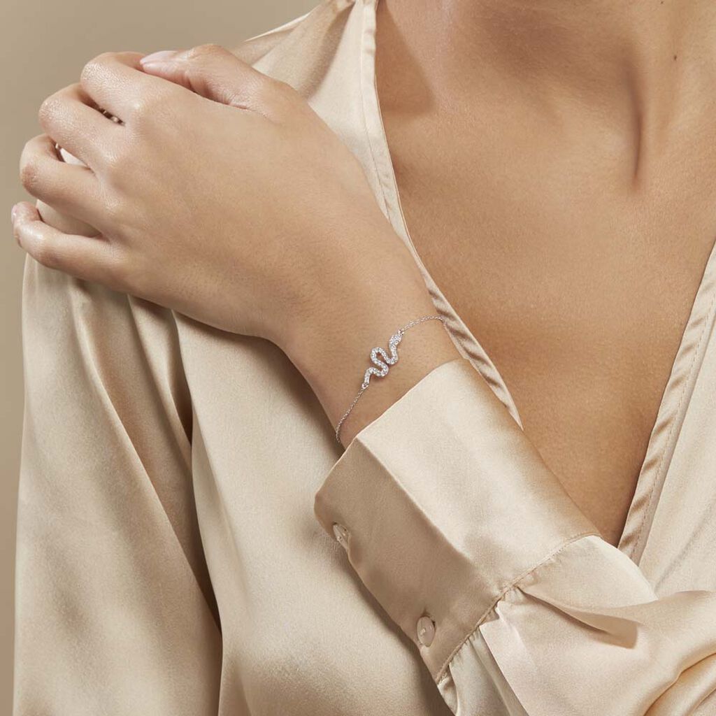 Bracelet Eponine Argent Blanc Oxyde De Zirconium - Bracelets Femme | Histoire d’Or
