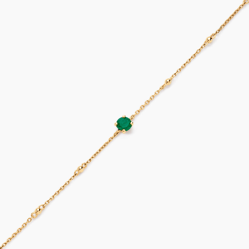 Bracelet Onora Or Jaune Emeraude - Bracelets Femme | Histoire d&rsquo;Or